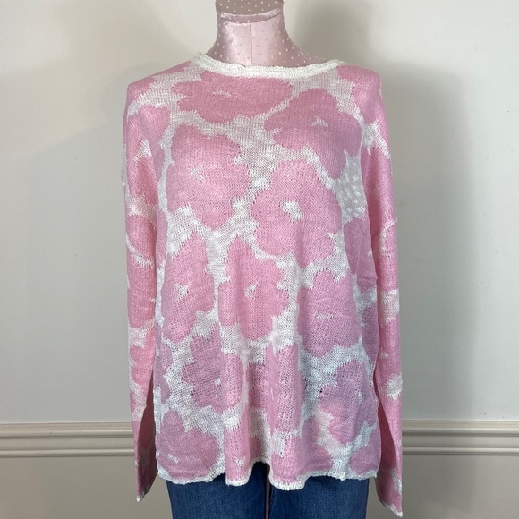 Floral sweater pink/white lightweight - Picture 2 of 6